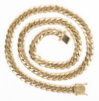 Men's 10K Yellow Gold Fancy Cuban Style 30" Link Chain Necklace