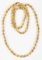 Two Identical 18K Yellow Gold Rope Chains 17"