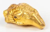 High Karat Gold Etruscan Rams Head