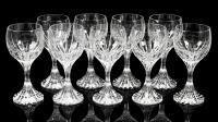 Baccarat Crystal; Nine (9) Water Goblets, Massena Pattern