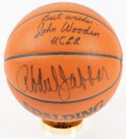 Kareem Abdul-Jabbar and John Wooden Signed Basketball