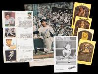 Baseball Greats: 16 Signed Photos, HOF Cards: Joe DiMaggio (JSA/COA) Yogi Berra, Don Drysdale, Satchel Paige, Sandy Koufax, Babe