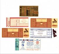 12 Baseball Tickets and Stubs, Mark McGuire, Cal Ripkin Record, and Pete Rose Hits