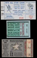 Collection of Three All Star Baseball Games Ticket Stubs : 1938, 1955, 1975