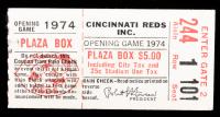 Hank Aaron, Full Ticket Stub Opening Day, April 4, 1974 Tying Babe Ruth's Record