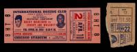 Ticket Stub from Joe Louis/Max Schmeling 1938 Fight at Yankee Stadium plus a Rocky Marciano vs Jersey Joe Walcott, Full Ticket