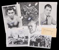 Boxing Legends: Archive of 7 Signed Pieces by Muhammad Ali, 7 by Jack Dempsey, Joe Louis, Max Schmeling: Two (2) LOA's by James