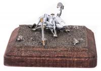 Detailed Model of 1976 Mars Viking Lander on a Meteorite Base