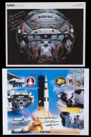 Fred Haise Inscribed Collage and STS Lithograph