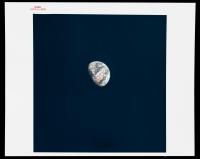 Apollo 11: Vintage Chromogenic Print "Earth View" Red Serial Number, Blank on Verso, "A Kodak Paper".