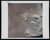 Apollo 11: Vintage Chromogenic Print "Command Service Module over the Moon" Red Serial Number, Blank on Verso, "A Kodak Paper".