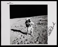 Apollo 16 John Young B&W Photo Signed By Charles Duke