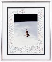 STS-7 Framed Challenger Photo Signed on Mat By 57 Astronauts Including Dick Scobee