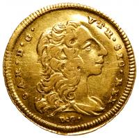 Naples. Carlo di Bourbon (1739-1759). Gold 2 Ducati, 1750-DoG MM-R