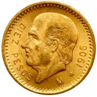 Mexico. Republic 10 Pesos, 1906-Mo