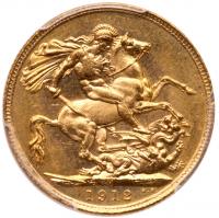 George V (1910-36), gold Sovereign, 1912 M, Melbourne Mint. PCGS MS64. - 2