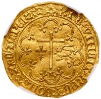 Henry VI, King of France (1422-53), gold Salut d'Or. NGC MS64. - 2