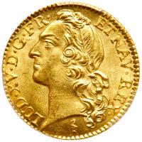 Louis XV (1715-1774). Gold Louis d'Or au bandeau, 1749-W