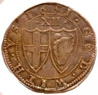 Commonwealth (1649-1660). Silver Shilling, 1651 - 2