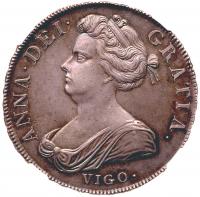 Anne (1702-14), silver Crown, 1703. NGC as MS61.