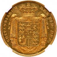 George IV (1820-30), gold proof Five Pounds, 1826. NGC PF61 Cameo. - 2