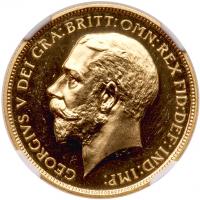 George V (1910-36), gold proof Two Pounds, 1911. NGC PF63 CAMEO.