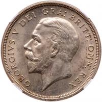 George V (1910-36), silver Wreath Type Crown, 1928. NGC MS63.