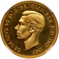 George VI (1936-52), gold proof Two Pounds, 1937. NGC PF65+.