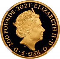Elizabeth II (1952 -). Gold Proof The Who, Two Ounces of Two Hundred Pounds, 2021
