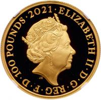 Elizabeth II (1952 -), gold proof, The Who, One Ounce of One Hundred Pounds, 202