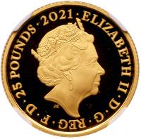 Elizabeth II (1952 -), gold proof, The Who, 1/4 Ounce of Twenty-Five Pounds, 202