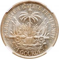 Republic. Silver Gourde, 1895 - 2