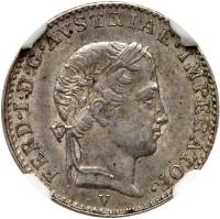 Lombardy-Venetia. Ferdinand I (1835-1848). Silver Â¼ Lira, 1837-V