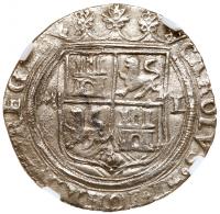 Carlos & Johanna, Late Series (1516-56). Silver 4 Reales, ND (1542-55) M L