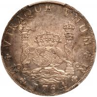 Charles III (1759-1788). Silver 8 Reales, 1764-Mo MF - 2