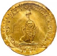 Gold Pattern 50 Centavos, undated (18xx)