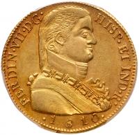 Chile, Ferdinand VII (1808-33), gold 8-Escudos, 1810 FJ, Santiago.