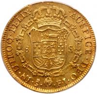 Chile, Ferdinand VII (1808-33), gold 8-Escudos, 1810 FJ, Santiago. - 2