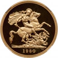 Elizabeth II (1952-), gold 27-coin proof collection, 1979-1987. - 2
