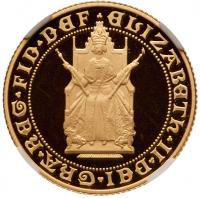 Elizabeth II (1952 -), gold proof Sovereign, 1989, 500th anniversary of the Sove