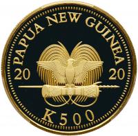 Papua New Guinea, gold proof 500 Kina, 2020. PCGS PR70 DEEP CAMEO. - 2