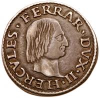 Ferrara. Ercole I D'Este (1471-1505). Silver Testone, undated