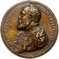 Guastalla. Ferrante I. Gonzaga (1539-1557). Uniface Bronze Medal, undated (1556)