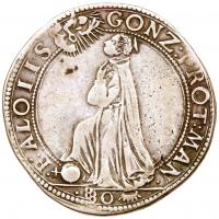 Mantua. Vincenzo II Gonzaga (1626-1627). Silver 80 Soldi (Â½ Ducatone), undated