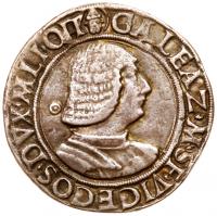 Milan. Galeazzo Maria Sforza (1466-76). Silver Testone, undated