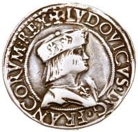 Milan. Louis XII of France (1500-1513). Silver Testone, undated