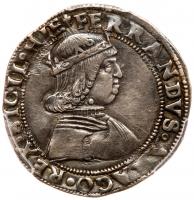 Naples. Ferdinand I D'Aragona (1458-1490). Silver Coronato (Carlino), undated