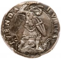 Naples. Ferdinand I D'Aragona (1458-1490). Silver Coronato (Carlino), undated - 2