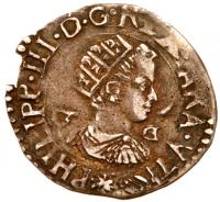 Naples. Philip III of Spain (1598-1621). Silver Â½ Carlino or Zanetta, undated