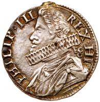 Naples. Philip III of Spain (1598-1621). Silver 15 Grana, 1618-FC/C